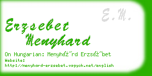 erzsebet menyhard business card